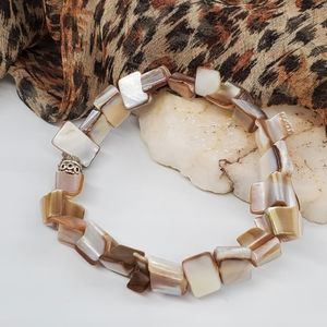 Natural Mother of Pearl Bracelet Stretchy Comfortable Jewelry